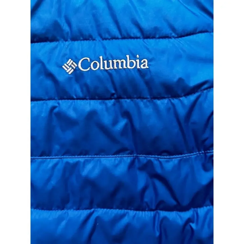 Columbia Men's Thermal Coil Hooded Jacket Coat Blue Medium